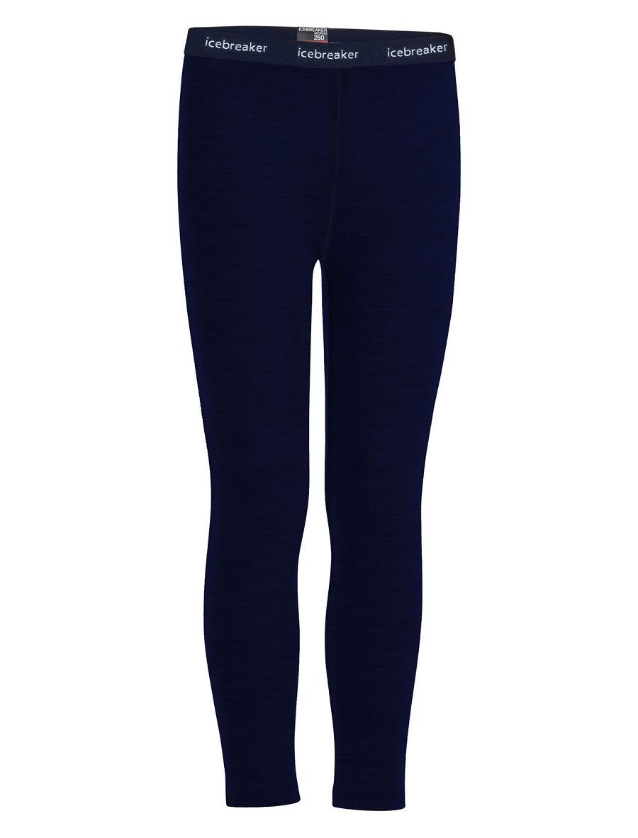 Kids\' Icebreaker Merino 260 Tech Thermal Leggings Midnight Navy | CA 1010ZUTG